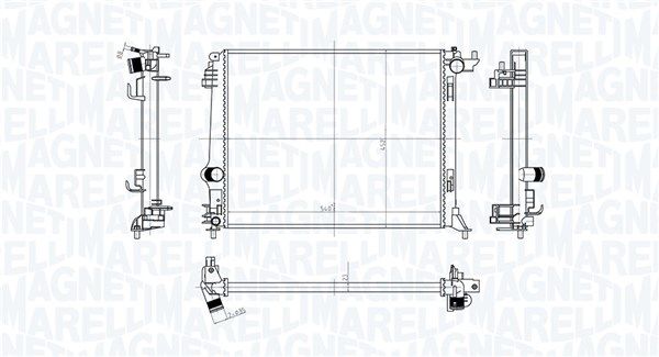 350213207500 MAGNETI MARELLI Радиатор, охлаждение двигателя