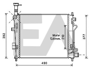 31R36059 EACLIMA Радиатор, охлаждение двигателя