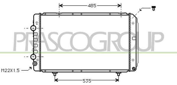 CI950R007 PRASCO Радиатор, охлаждение двигателя