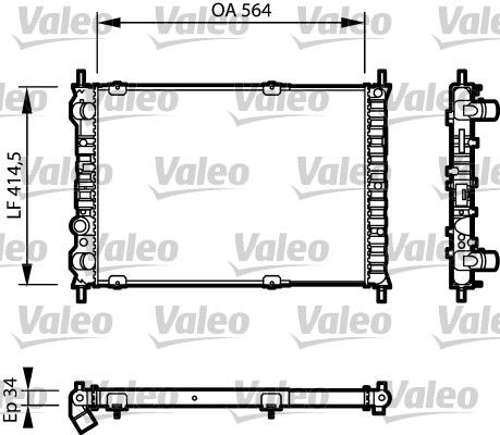 732787 VALEO Радиатор, охлаждение двигателя