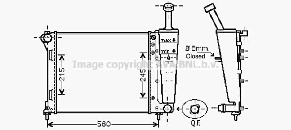 FTA2345 AVA QUALITY COOLING Радиатор, охлаждение двигателя