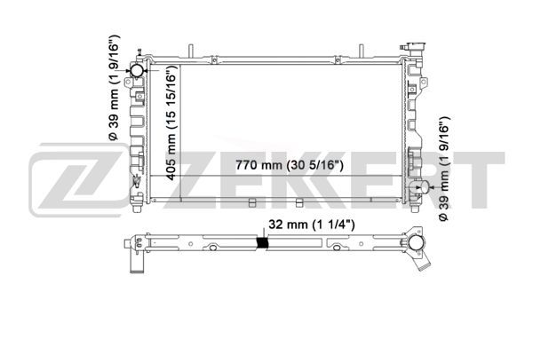 MK1546 ZEKKERT Радиатор, охлаждение двигателя