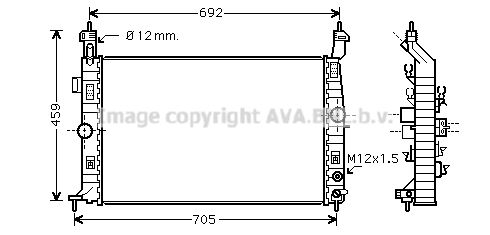 OL2582 AVA QUALITY COOLING Радиатор, охлаждение двигателя