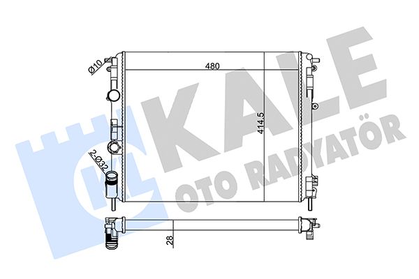 205700 KALE OTO RADYATÖR Радиатор, охлаждение двигателя
