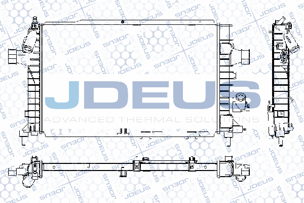 RA0201010 JDEUS Радиатор, охлаждение двигателя