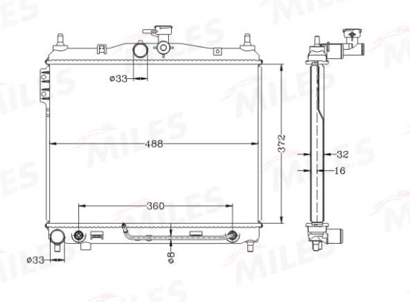 ACRB390 MILES Радиатор, охлаждение двигателя