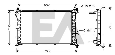 31R22074 EACLIMA Радиатор, охлаждение двигателя