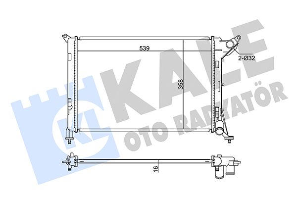 342035 KALE OTO RADYATÖR Радиатор, охлаждение двигателя