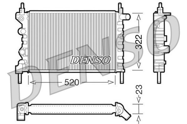 DRM20031 DENSO Радиатор, охлаждение двигателя