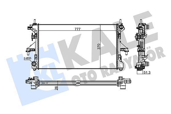 285500 KALE OTO RADYATÖR Радиатор, охлаждение двигателя