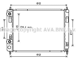 CT2053 AVA QUALITY COOLING Радиатор, охлаждение двигателя