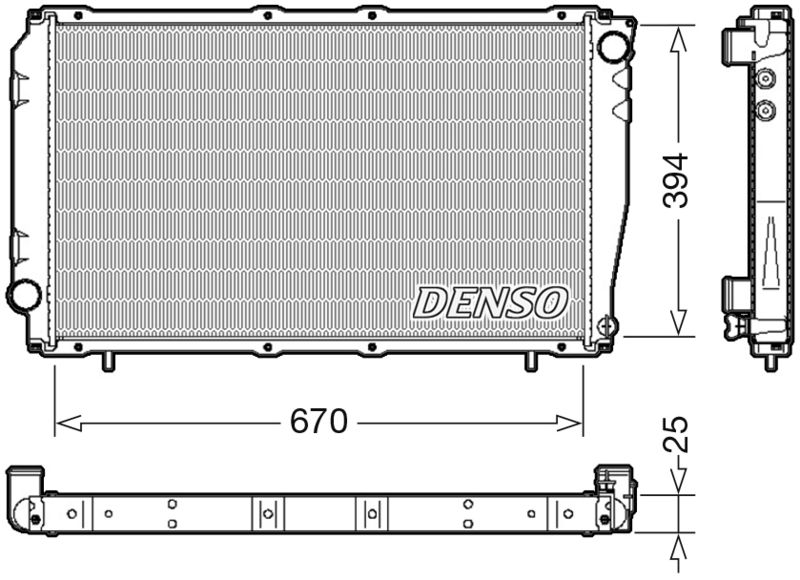 DRM36016 DENSO Радиатор, охлаждение двигателя