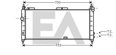 31R54169 EACLIMA Радиатор, охлаждение двигателя