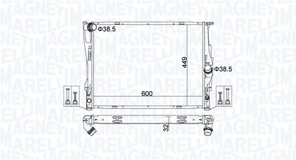 350213162700 MAGNETI MARELLI Радиатор, охлаждение двигателя