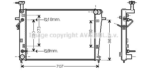 HY2211 AVA QUALITY COOLING Радиатор, охлаждение двигателя