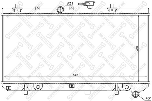 1025469SX STELLOX Радиатор, охлаждение двигателя