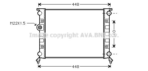 LR2002 AVA QUALITY COOLING Радиатор, охлаждение двигателя