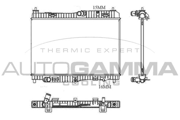 105685 AUTOGAMMA Радиатор, охлаждение двигателя