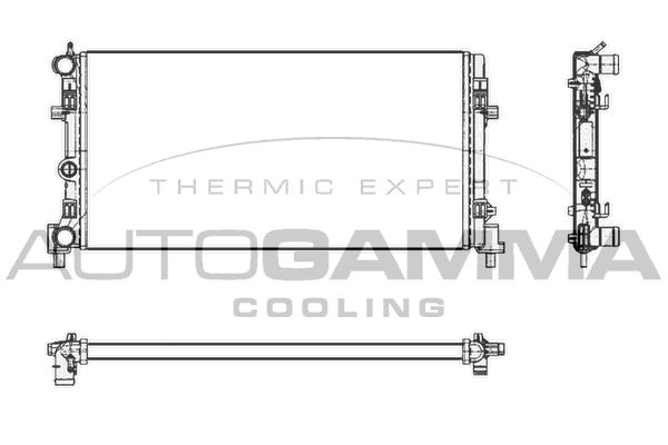 105400 AUTOGAMMA Радиатор, охлаждение двигателя