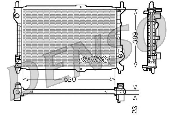 DRM10107 DENSO Радиатор, охлаждение двигателя