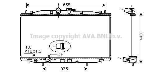 HD2170 AVA QUALITY COOLING Радиатор, охлаждение двигателя