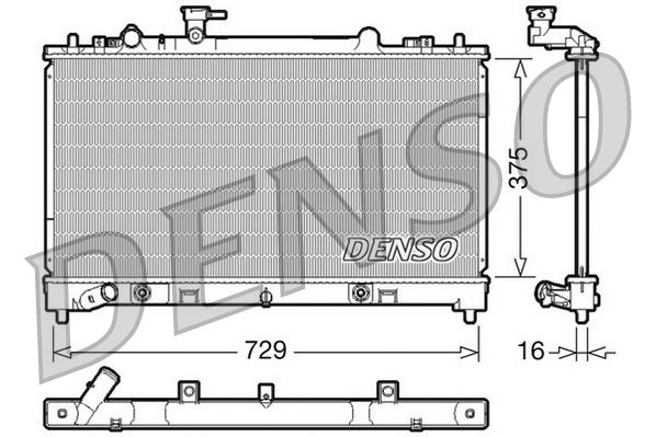 DRM44022 DENSO Радиатор, охлаждение двигателя