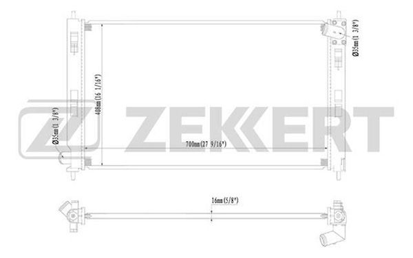 MK1004 ZEKKERT Радиатор, охлаждение двигателя