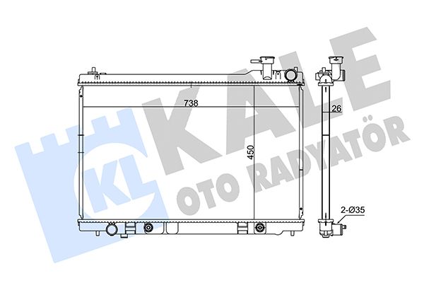 348035 KALE OTO RADYATÖR Радиатор, охлаждение двигателя