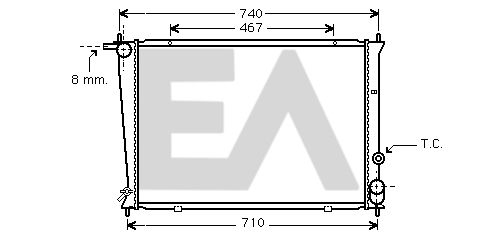 31R28123 EACLIMA Радиатор, охлаждение двигателя