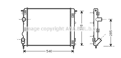 RTA2269 AVA QUALITY COOLING Радиатор, охлаждение двигателя