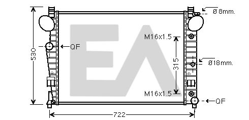 31R50155 EACLIMA Радиатор, охлаждение двигателя