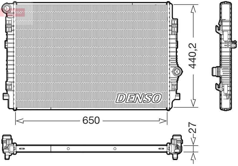 DRM02046 DENSO Радиатор, охлаждение двигателя