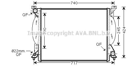 AI2204 AVA QUALITY COOLING Радиатор, охлаждение двигателя