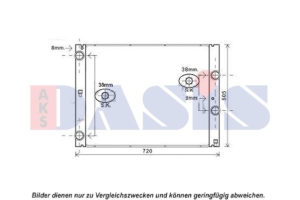 050057N AKS DASIS Радиатор, охлаждение двигателя