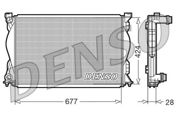 DRM02036 DENSO Радиатор, охлаждение двигателя