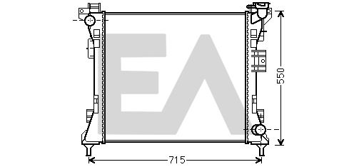 31R12028 EACLIMA Радиатор, охлаждение двигателя