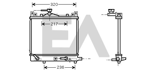 31R69076 EACLIMA Радиатор, охлаждение двигателя