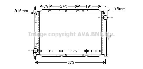 DN2260 AVA QUALITY COOLING Радиатор, охлаждение двигателя