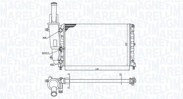 350213171200 MAGNETI MARELLI Радиатор, охлаждение двигателя