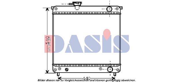 320340N AKS DASIS Радиатор, охлаждение двигателя