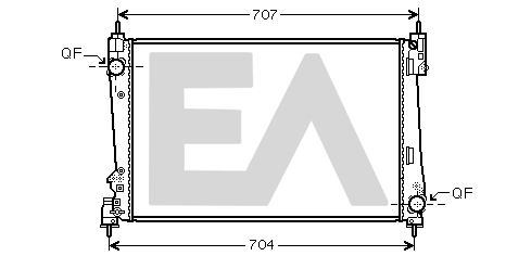 31R25145 EACLIMA Радиатор, охлаждение двигателя