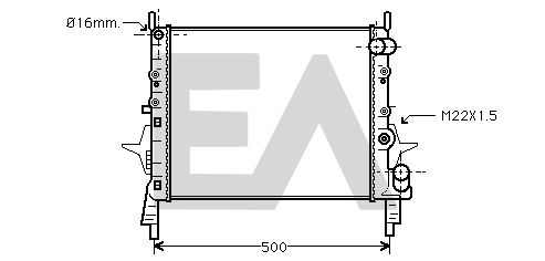 31R60046 EACLIMA Радиатор, охлаждение двигателя