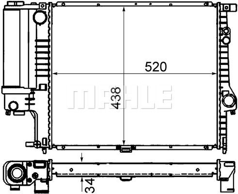 CR244001S MAHLE Радиатор, охлаждение двигателя