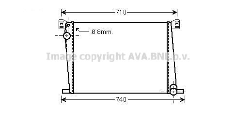 BWA2356 AVA QUALITY COOLING Радиатор, охлаждение двигателя