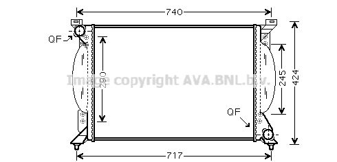 AI2203 AVA QUALITY COOLING Радиатор, охлаждение двигателя