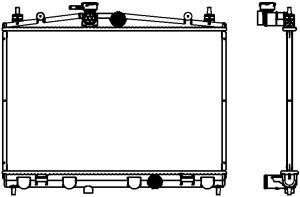 33418507 SAKURA Automotive Радиатор, охлаждение двигателя