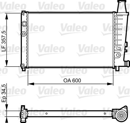 730494 VALEO Радиатор, охлаждение двигателя