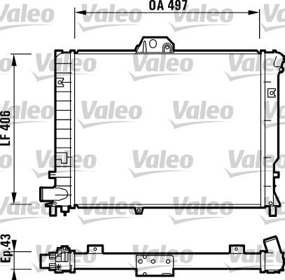 732351 VALEO Радиатор, охлаждение двигателя