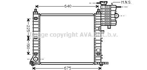 MS2348 AVA QUALITY COOLING Радиатор, охлаждение двигателя