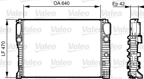 732855 VALEO Радиатор, охлаждение двигателя